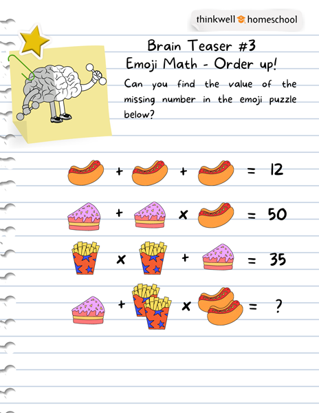 35 Clever Math Brain Teasers for Kids